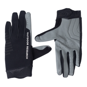 Outdoor Research Freewheel Leather Palm Bike Gloves (2024) - Black